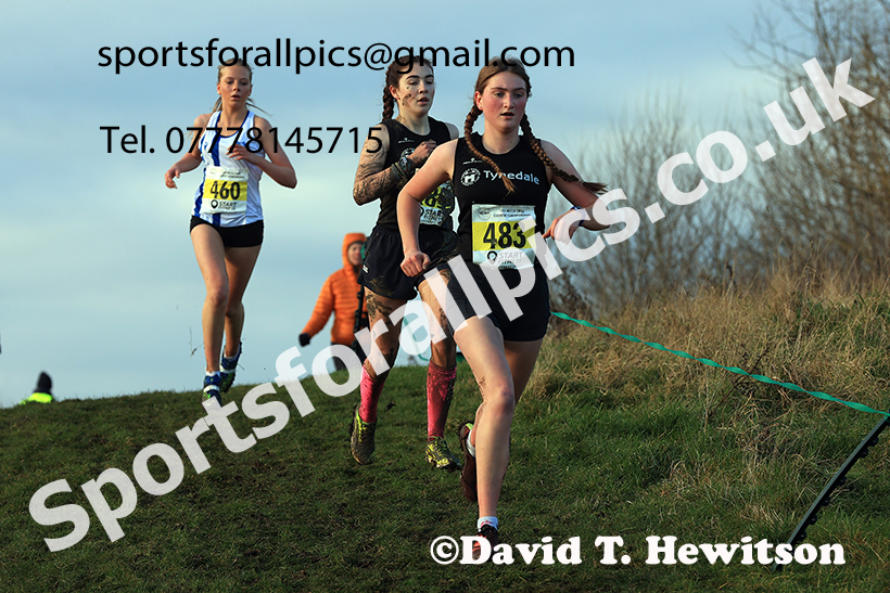 Womens under-17s and under-20s 2024 NECAA Cross Country Champs., Temple Park, South Shields. Photo: David T. Hewitson/Sports for All Pics